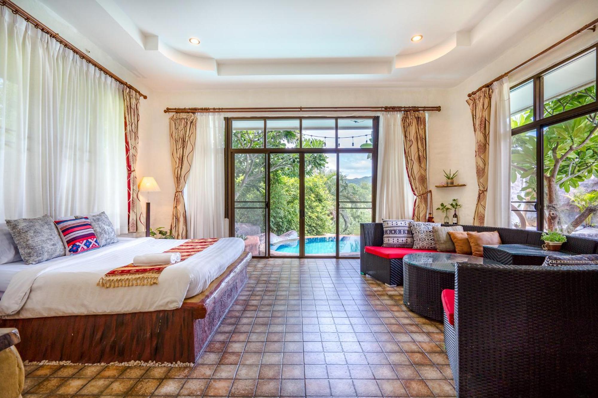 Huahin I-Din Poolvilla: Nature Retreat with Mountain Views Exterior photo